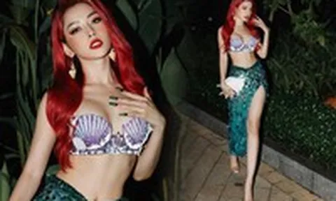 Chi Pu hóa trang thành Ariel nóng bỏng đi chơi Halloween: Nàng tiên cá lên bờ tìm hoàng tử!